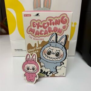 Exciting Macaron Unopened Labubu - Lychee Berry